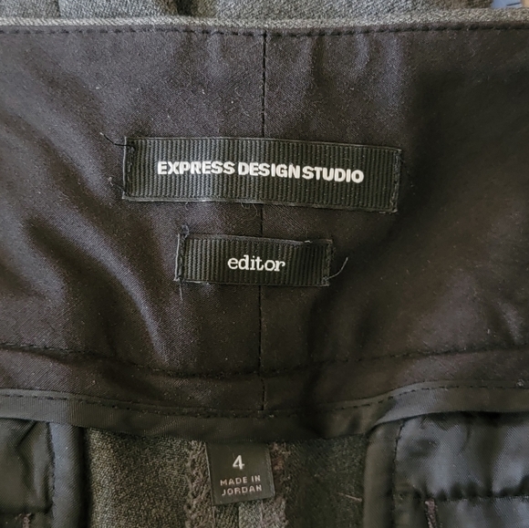 Express | Gray Editor Style Trouser Dress Pants Size 4 - Picture 4 of 4